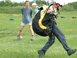 Andrew keeping a close eye on Adrian's take off