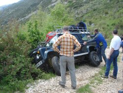 The Landrover where it should not be